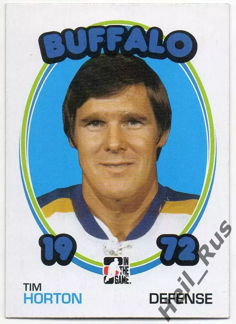 Хоккей. Карточка Tim Horton/Тим Хортон (Buffalo Sabres/Баффало Сейбрз) НХЛ/NHL
