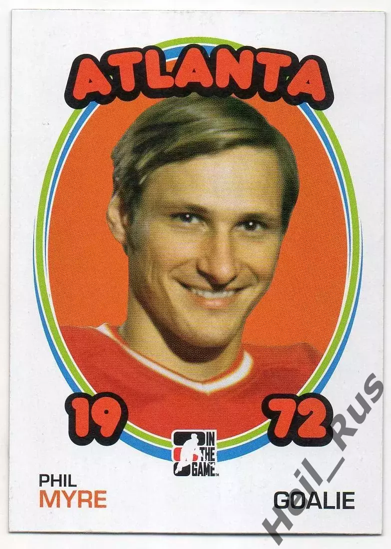 Хоккей. Карточка Phil Myre/Фил Майр (Atlanta Flames/Атланта Флэймз) НХЛ/NHL