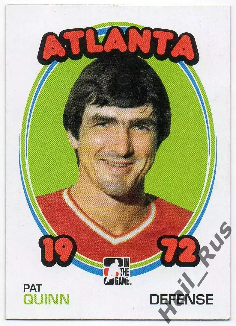 Хоккей. Карточка Pat Quinn/Пэт Куинн (Atlanta Flames/Атланта Флэймз) НХЛ/NHL