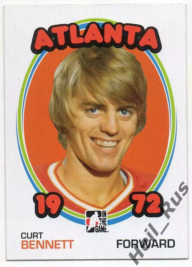 Хоккей. Карточка Curt Bennett/Курт Беннетт Atlanta Flames/Атланта Флэймз НХЛ/NHL