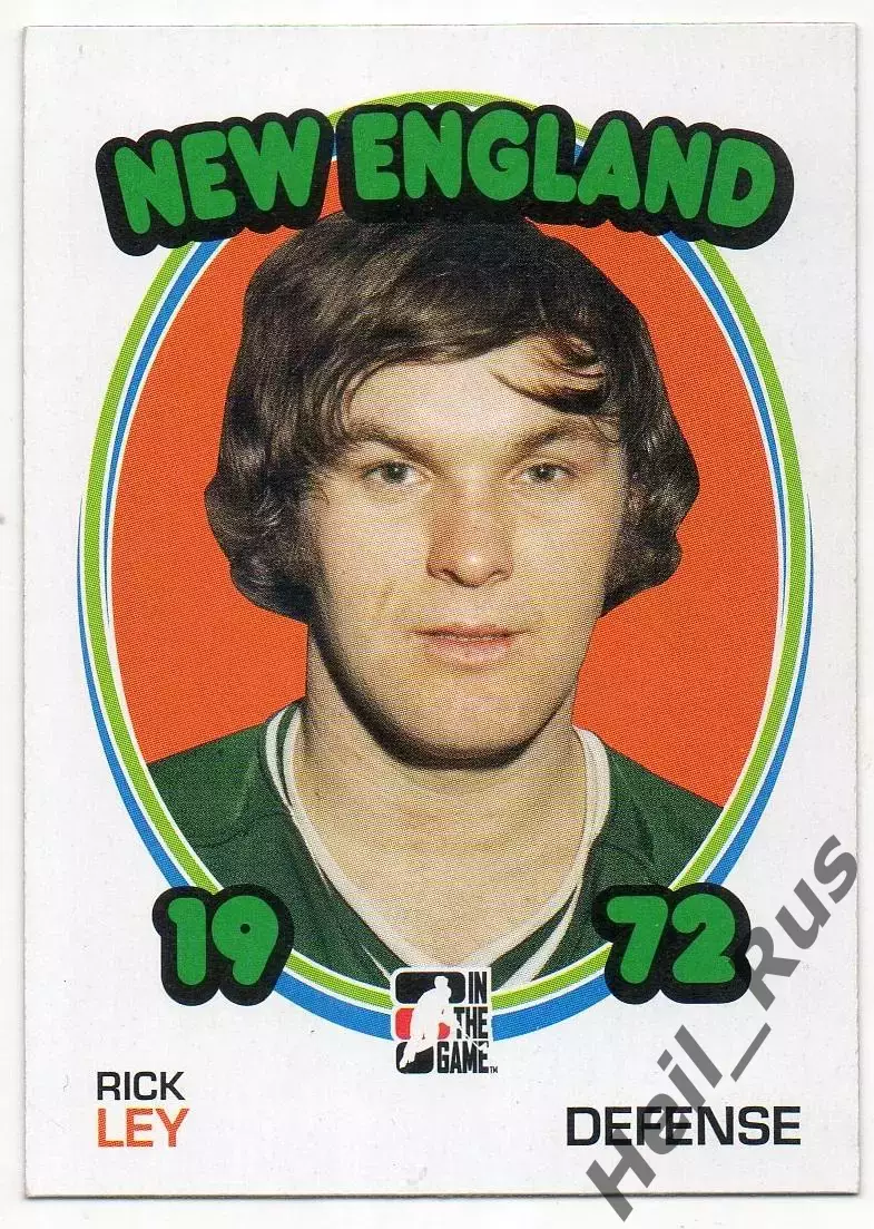 Хоккей Карточка Rick Ley/Рик Лей New England Whalers/Нью-Инглэнд WHA/ВХА NHL/НХЛ