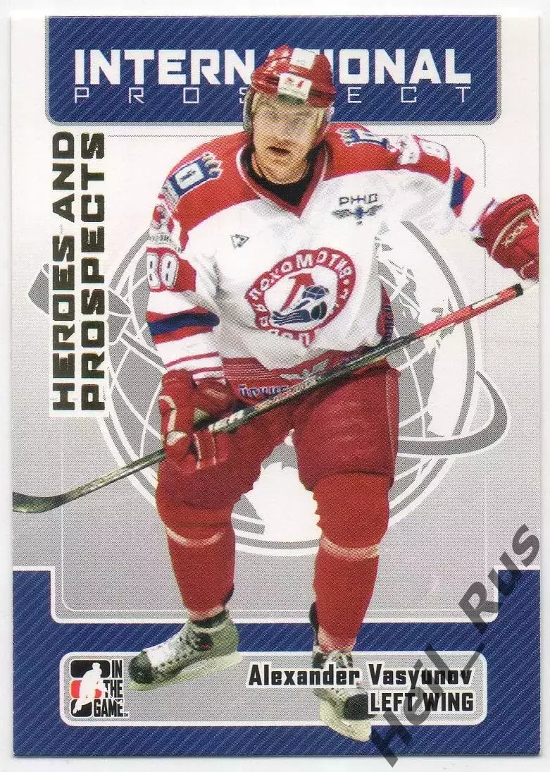 Хоккей. Карточка Александр Васюнов Локомотив Ярославль/Нью-Джерси Девилз НХЛ/КХЛ