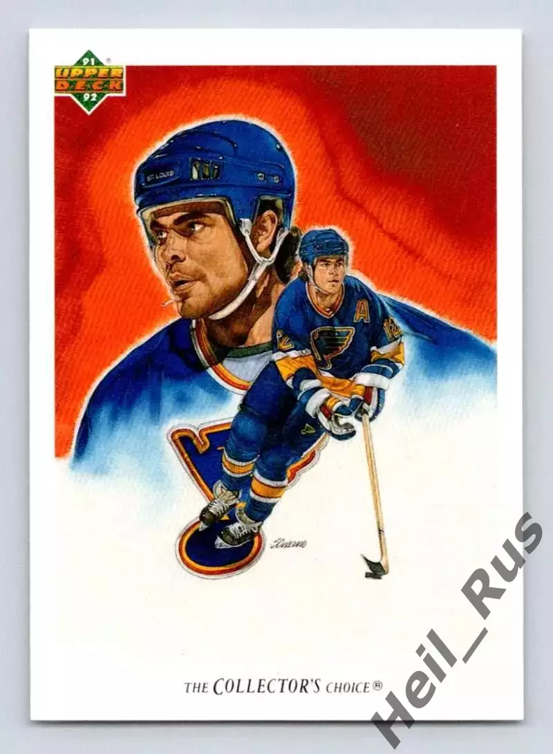 Хоккей; Карточка Adam Oates/Адам Оутс (St. Louis Blues / Сент-Луис Блюз) НХЛ/NHL