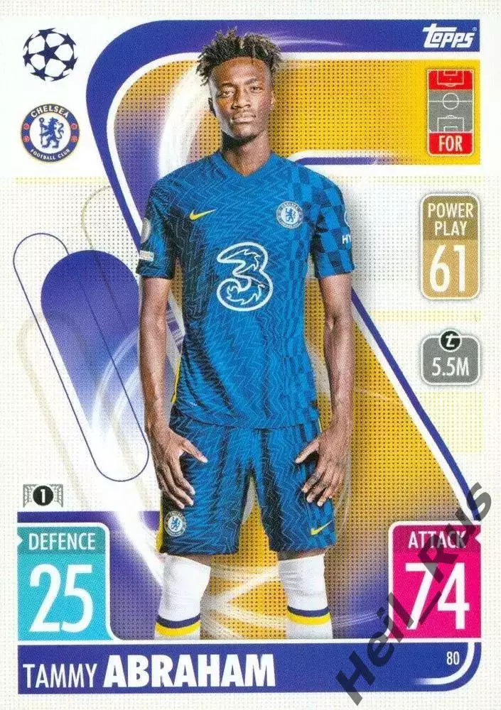 Карточка Тэмми Абрахам (Челси, Рома, Милан, Астон Вилла) Лига Чемпионов 2021-22