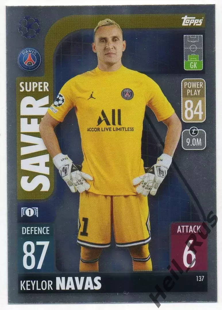 Карточка Кейлор Навас (Пари Сен-Жермен/ПСЖ, Реал Мадрид) Лига Чемпионов 2021-22