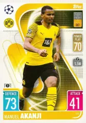 Карточка Мануэль Аканджи Боруссия Дортмунд/Манчестер Сити Лига Чемпионов 2021/22