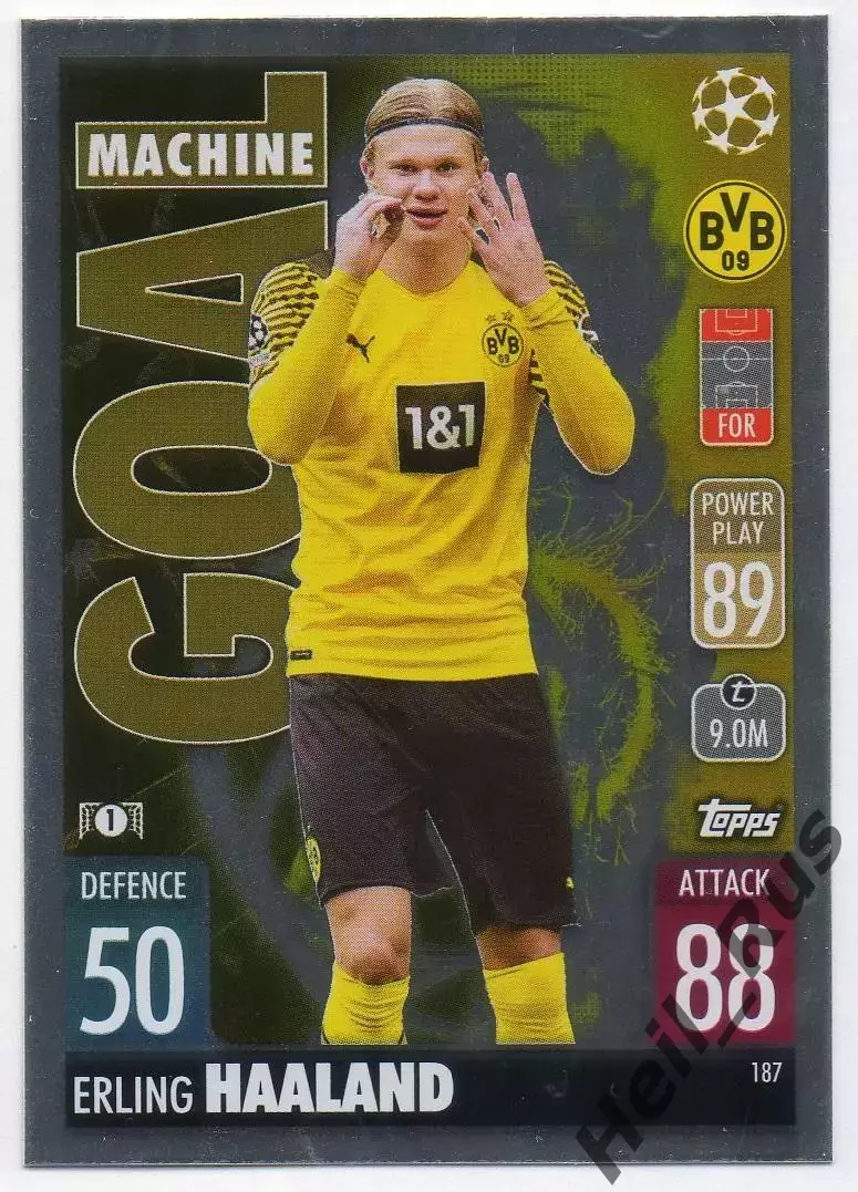 Карточка Эрлинг Холанн Боруссия Дортмунд, Манчестер Сити Лига Чемпионов 2021-22