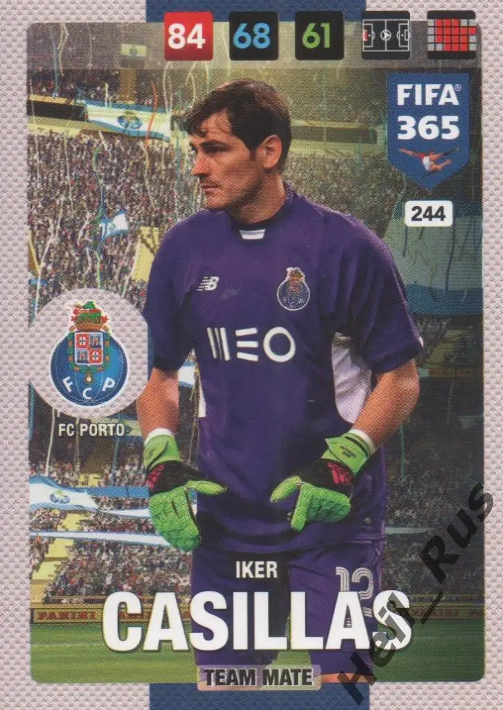 Футбол; Карточка Iker Casillas/Икер Касильяс (Порту, Реал Мадрид) Panini 2016-17