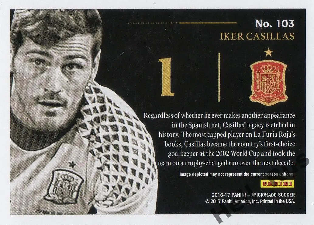 Футбол Карточка Iker Casillas/Икер Касильяс (Испания, Порту, Реал Мадрид) Panini 1