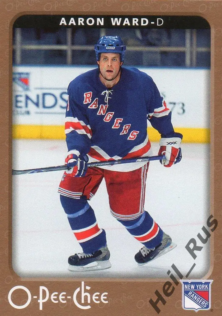Карточка Aaron Ward/Аарон Уорд (New York Rangers/Нью-Йорк Рейнджерс) НХЛ/NHL
