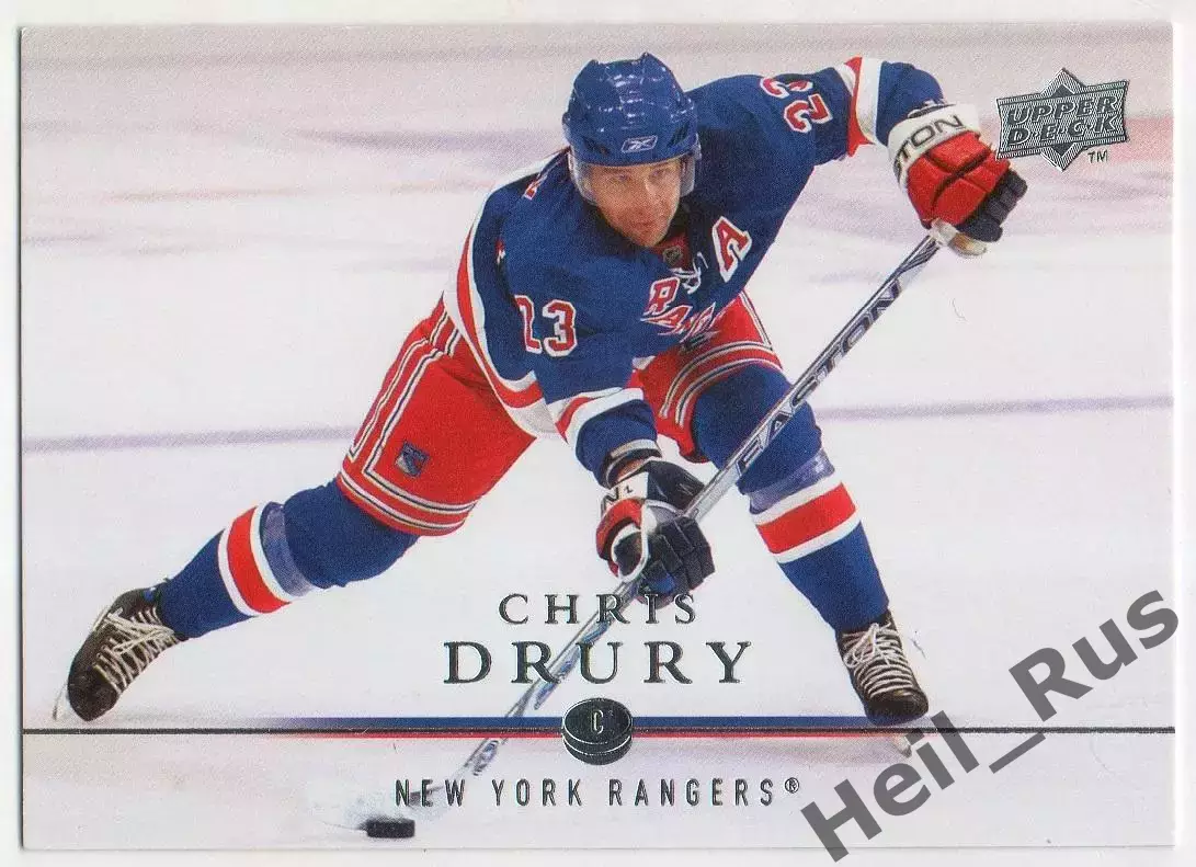 Карточка Chris Drury/Крис Друри (New York Rangers/Нью-Йорк Рейнджерс) НХЛ/NHL