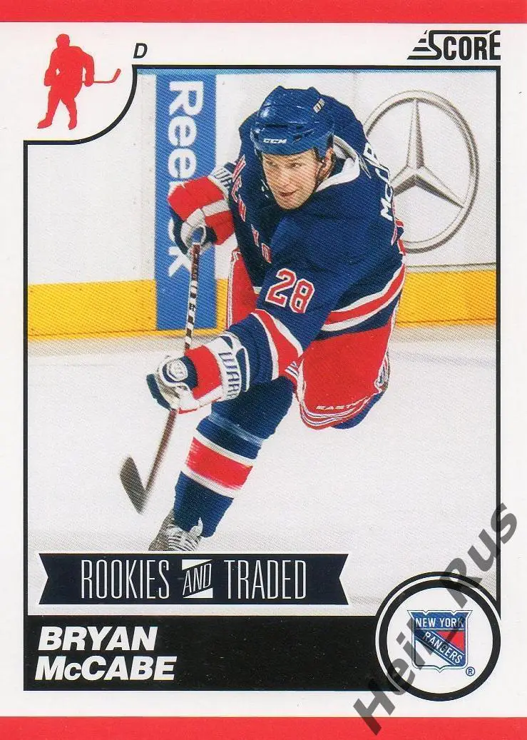 Карточка Bryan McCabe/Брайан Маккейб New York Rangers/Нью-Йорк Рейнджерс НХЛ/NHL