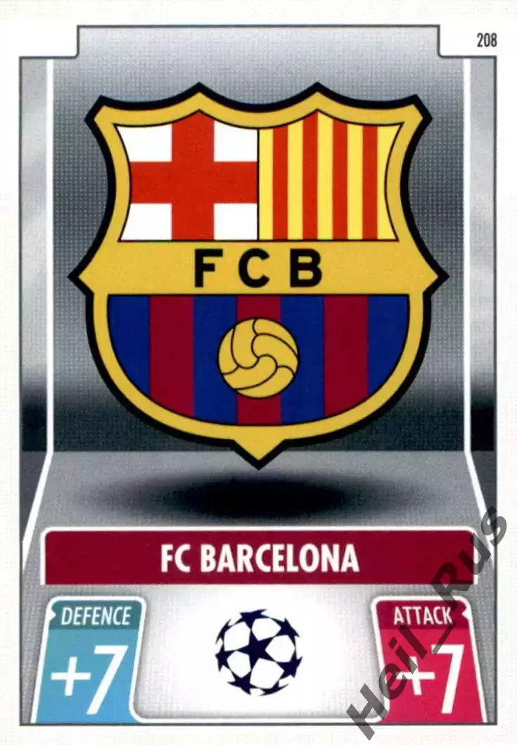 Футбол. Карточка Логотип FC Barcelona / Барселона Лига Чемпионов 2021-22 TOPPS