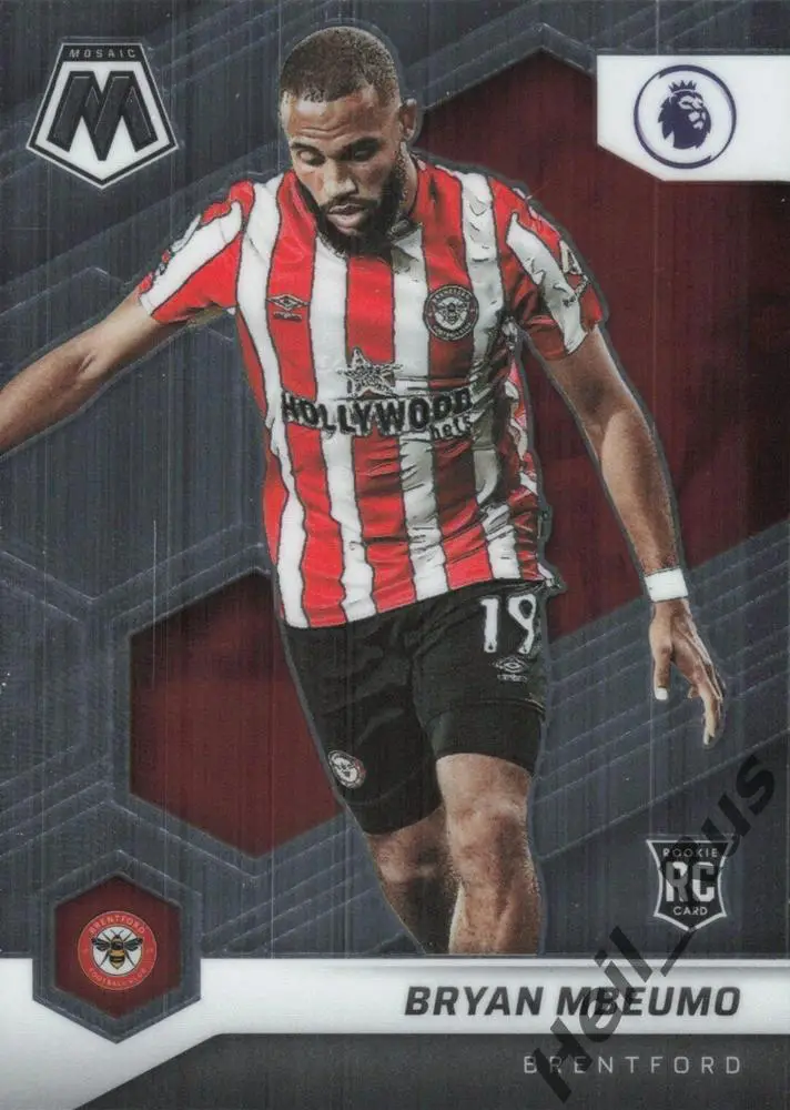 Футбол Карточка Bryan Mbeumo/Бриан Мбемо Брентфорд/Манчестер Юнайтед АПЛ 2021-22