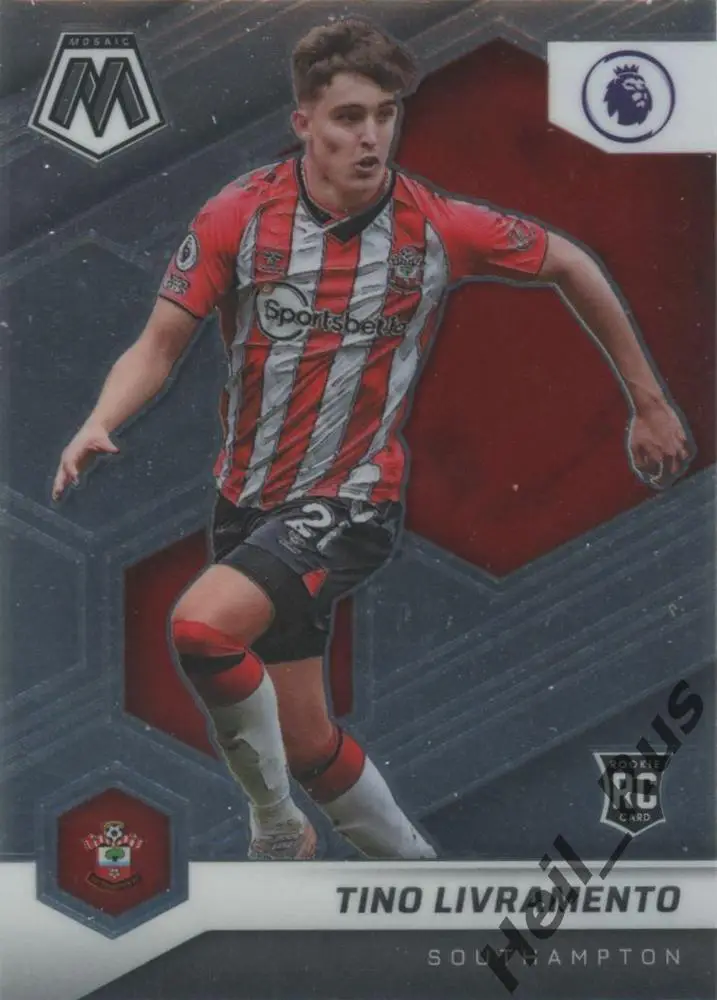 Футбол. Карточка Тино Ливраменто Саутгемптон, Ньюкасл Юнайтед АПЛ 2021-22 Panini