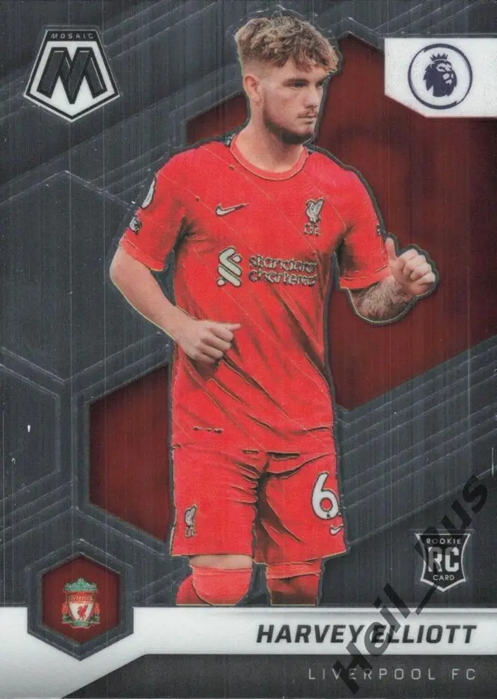 Футбол Карточка Harvey Elliott/Харви Эллиотт Ливерпуль/Фулхэм АПЛ 2021-22 Panini