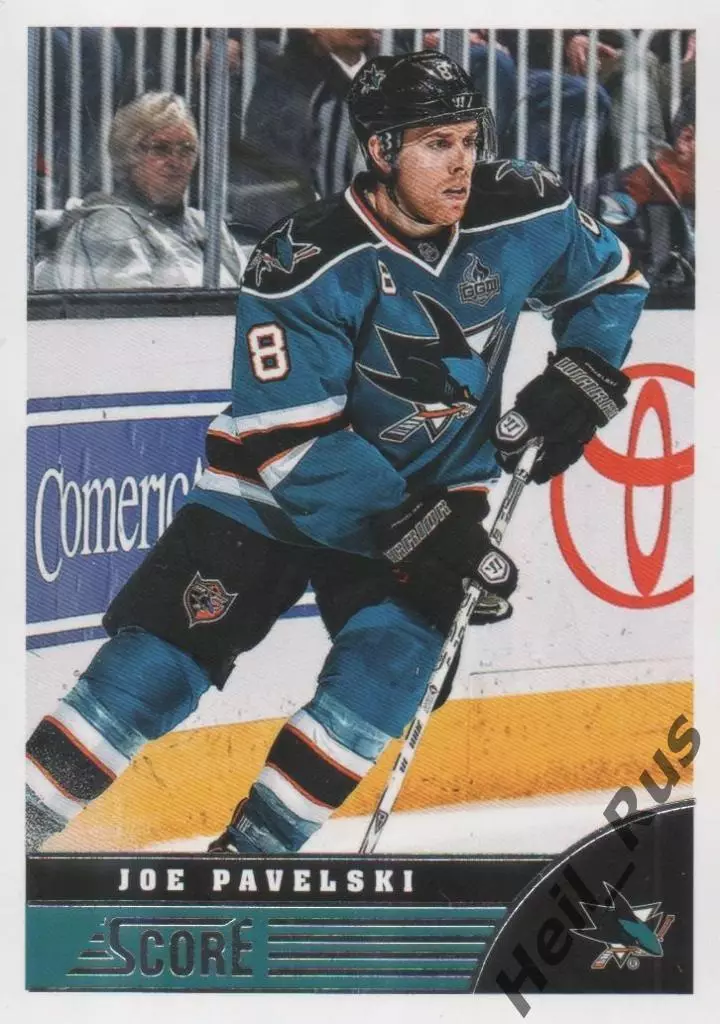 Карточка Джо Павелски San Jose Sharks/Сан-Хосе Шаркс, Динамо Минск НХЛ/NHL, КХЛ