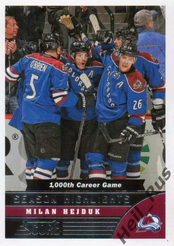 Хоккей; Карточка Milan Hejduk/Милан Гейдук Colorado Avalanche/Колорадо НХЛ/NHL