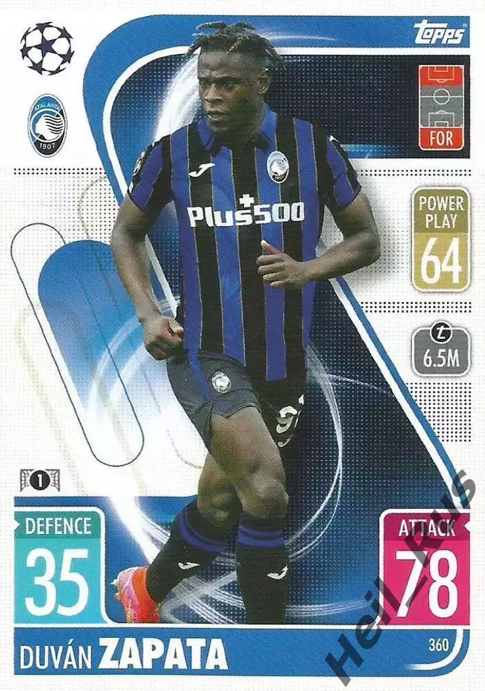 Карточка Дуван Сапата Аталанта, Наполи, Торино, Сампдория Лига Чемпионов 2021-22