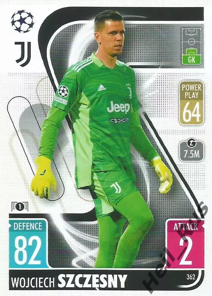 Карточка Войцех Щенсный Ювентус, Арсенал, Рома, Барселона Лига Чемпионов 2021-22