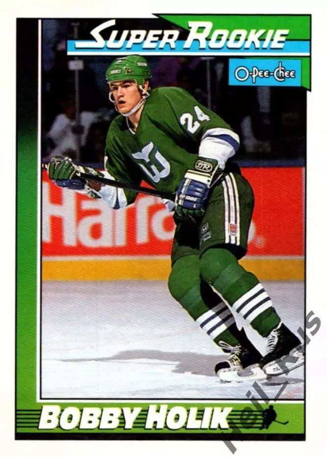 Хоккей. Карточка Bobby Holik/Бобби Холик (Hartford Whalers/Хартфорд) НХЛ/NHL
