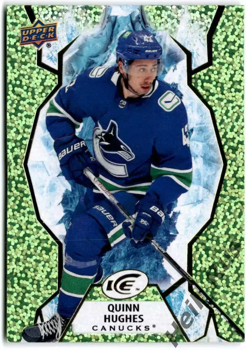 Хоккей; Карточка Quinn Hughes/Куинн Хьюз (Vancouver Canucks/Ванкувер) НХЛ/NHL