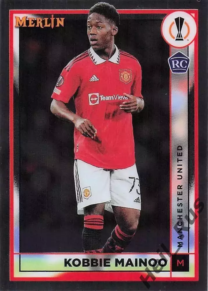 Футбол. Карточка Kobbie Mainoo/Кобби Майну Манчестер Юнайтед Лига Европы 2022-23