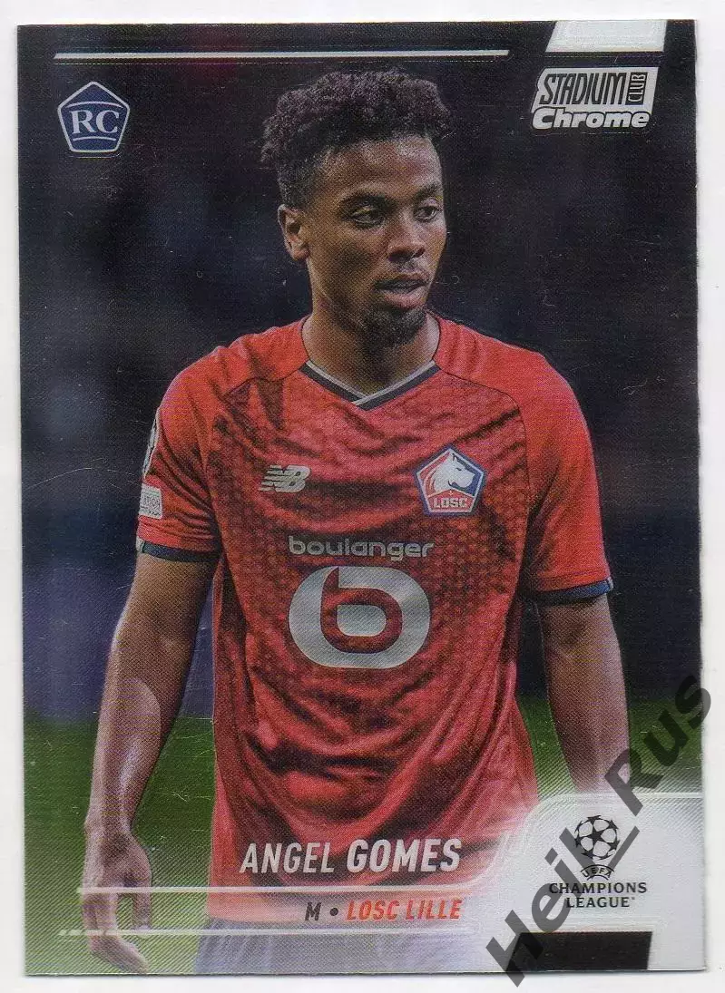 Карточка Эйнджел Гомес Лилль, Манчестер Юнайтед, Марсель Лига Чемпионов 2021-22