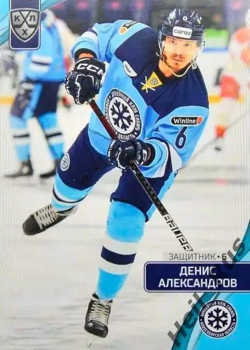 Хоккей. Карточка Денис Александров (Сибирь Новосибирск) КХЛ/KHL 2023/24 SeReal