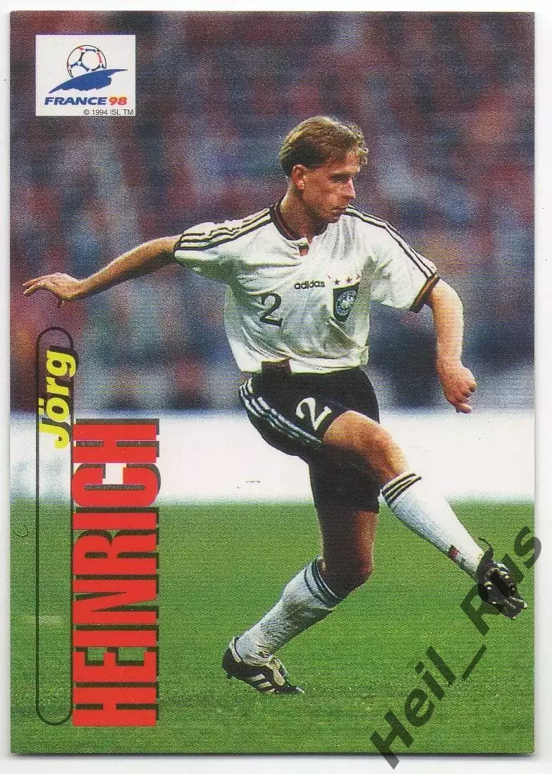 Карточка Йорг Хайнрих Германия, Боруссия Дортмунд/Фиорентина Чемпионат Мира 1998