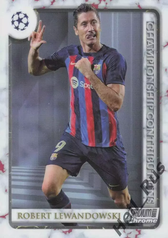 Футбол; Карточка Роберт Левандовский (Барселона, Бавария) Лига Чемпионов 2022-23