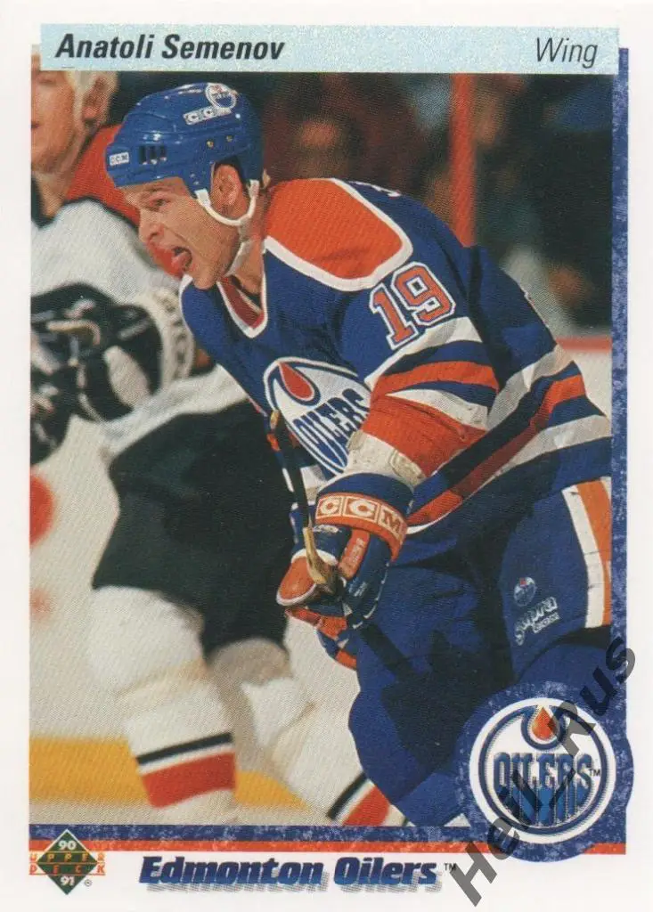 Хоккей Карточка Анатолий Семенов Edmonton Oilers/Эдмонтон, Динамо Москва НХЛ/NHL