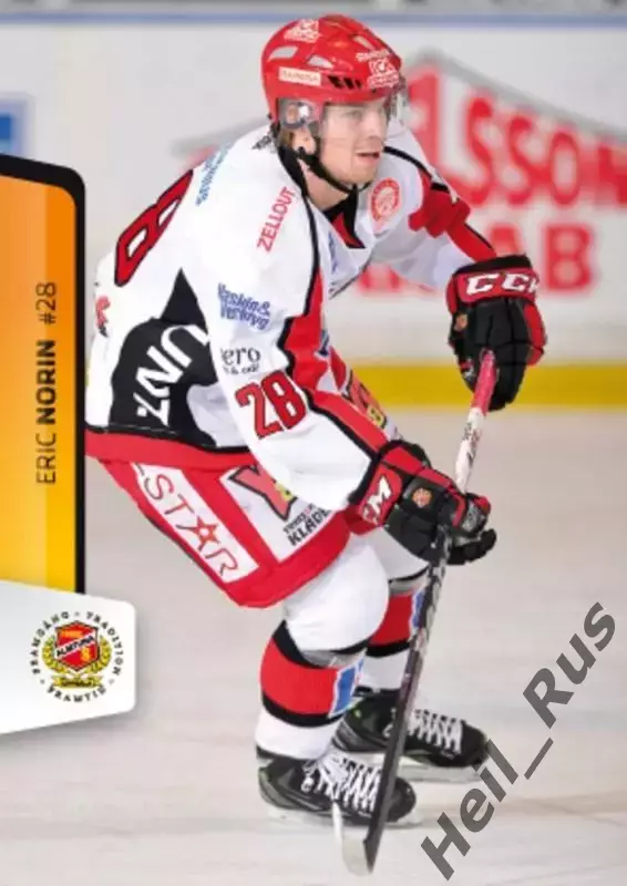 Хоккей. Карточка Eric Norin/Эрик Норин (Almtuna IS/Альмтуна) 2012/13