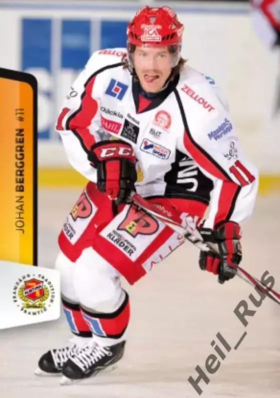 Хоккей. Карточка Johan Berggren/Юхан Берггрен (Almtuna IS/Альмтуна) 2012/13
