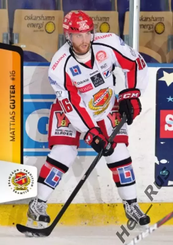 Хоккей. Карточка Mattias Guter/Маттиас Гутер (Almtuna IS/Альмтуна) 2012/13