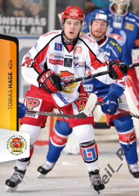 Хоккей. Карточка Tobias Hage/Тобиас Хаге (Almtuna IS/Альмтуна) 2012/13