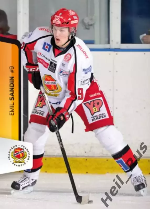 Хоккей. Карточка Emil Sandin/Эмиль Сандин (Almtuna IS/Альмтуна) 2012/13