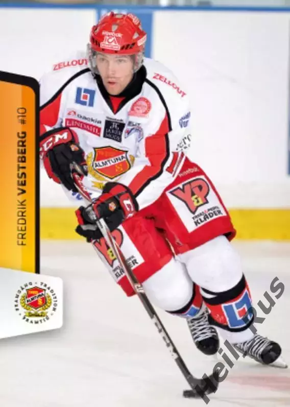 Хоккей. Карточка Fredrik Vestberg/Фредрик Вестберг (Almtuna IS/Альмтуна) 2012/13