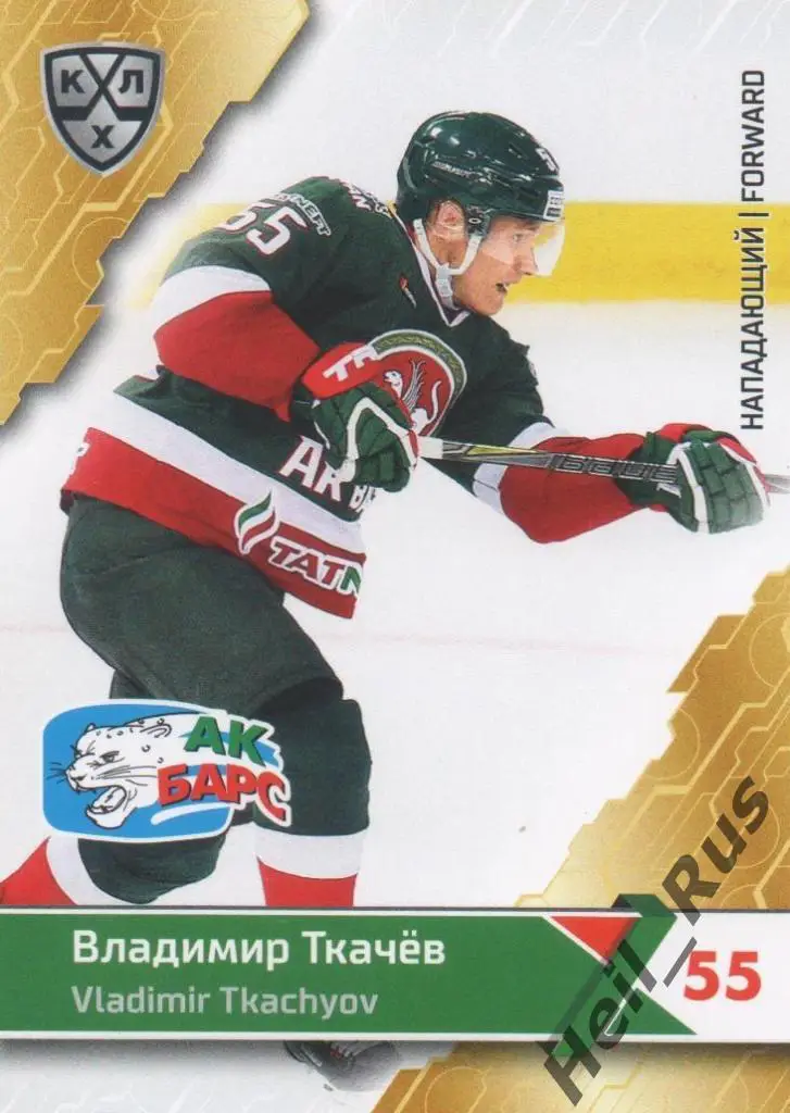 Хоккей. Карточка Владимир Ткачев (Ак Барс Казань) КХЛ/KHL сезон 2018/19 SeReal