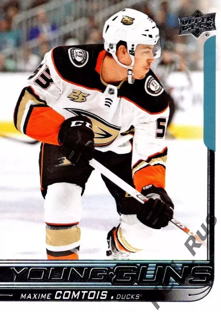 Хоккей. Карточка Максим Комтуа Anaheim Ducks/Анахайм Дакс, Динамо Москва НХЛ/КХЛ