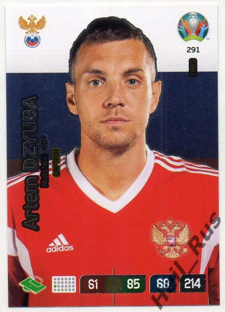 Карточка Артем Дзюба (Россия, Спартак/Зенит/Арсенал/Ростов/Акрон) Euro/Евро 2020