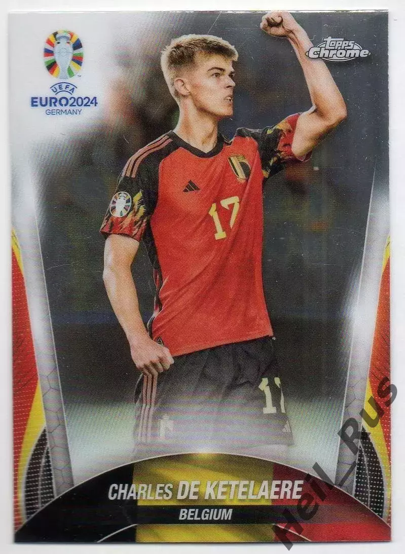 Футбол. Карточка Шарль де Кетеларе Бельгия, Милан, Аталанта Euro/Евро 2024 TOPPS