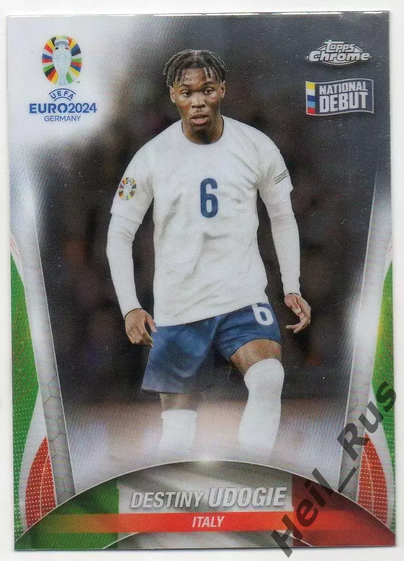 Футбол. Карточка Дестини Удоджи Италия, Тоттенхэм Хотспур/Удинезе Euro/Евро 2024