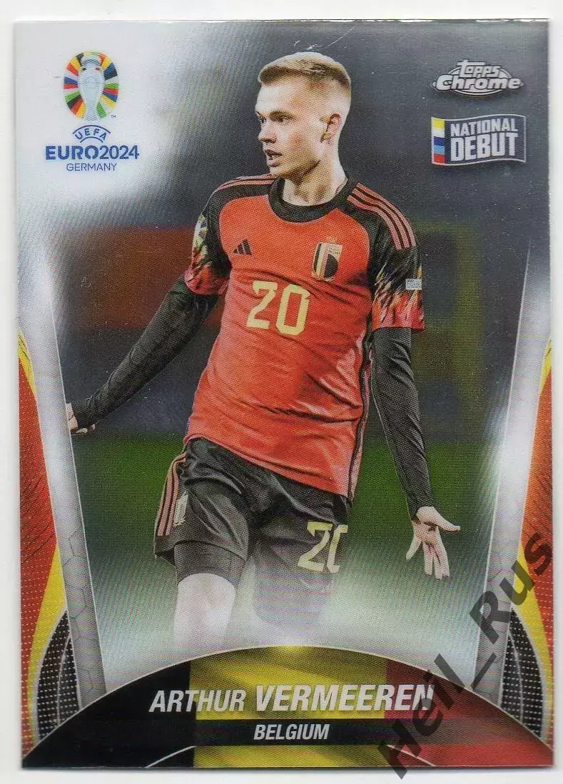 Футбол Карточка Артур Вермерен Бельгия/Атлетико Мадрид/РБ Лейпциг Euro/Евро 2024