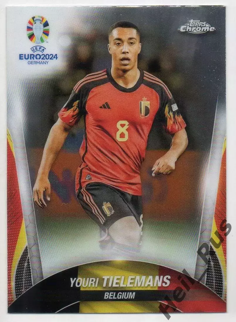 Карточка Юри Тилеманс (Бельгия, Лестер Сити, Монако, Астон Вилла) Euro/Евро 2024