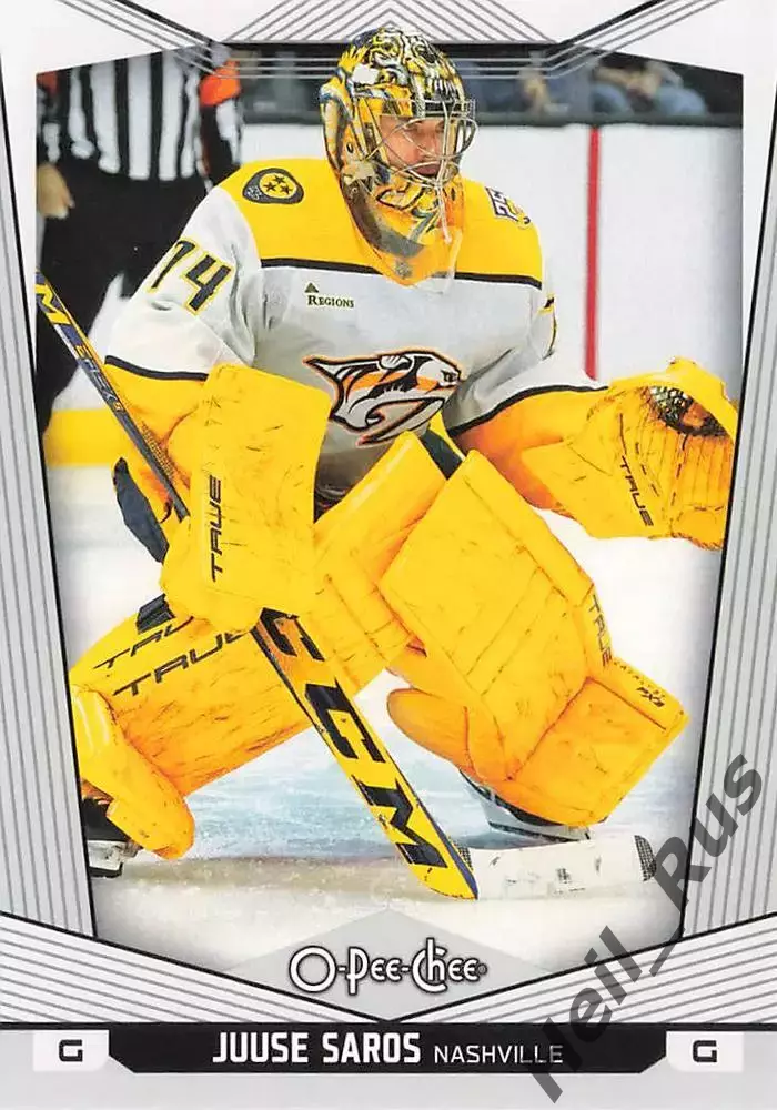 Хоккей. Карточка Juuse Saros/Юусе Сарос (Nashville Predators/Нэшвилл) НХЛ / NHL
