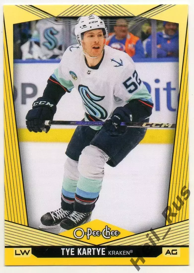 Хоккей. Карточка Tye Kartye/Тай Картье (Seattle Kraken/Сиэтл Кракен) НХЛ/NHL