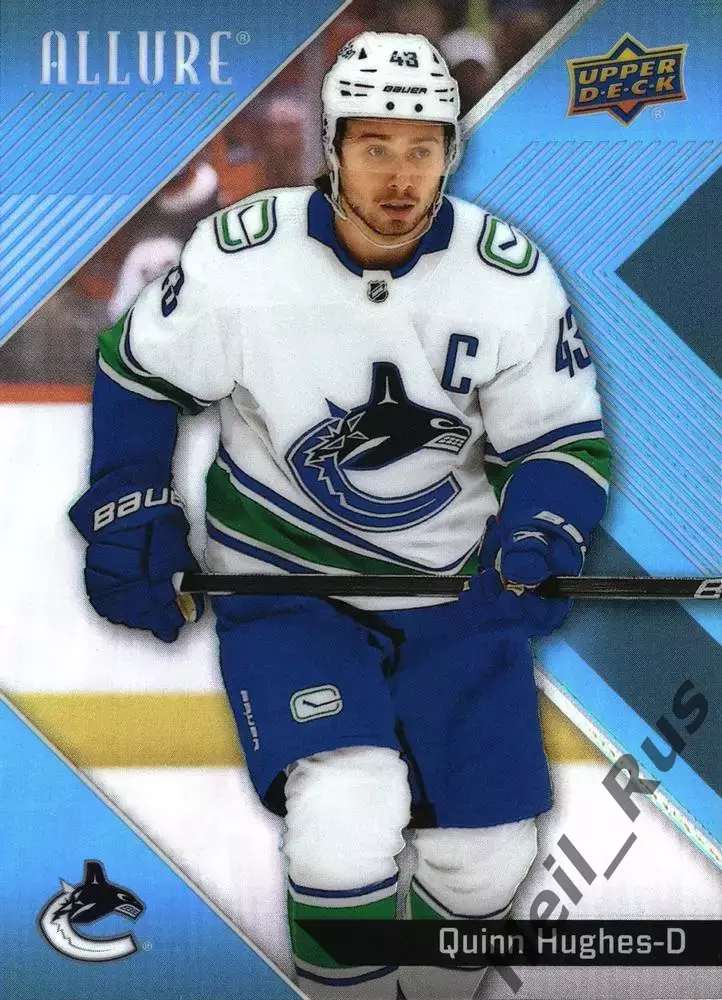 Хоккей; Карточка Quinn Hughes / Куинн Хьюз (Vancouver Canucks/Ванкувер) НХЛ/NHL