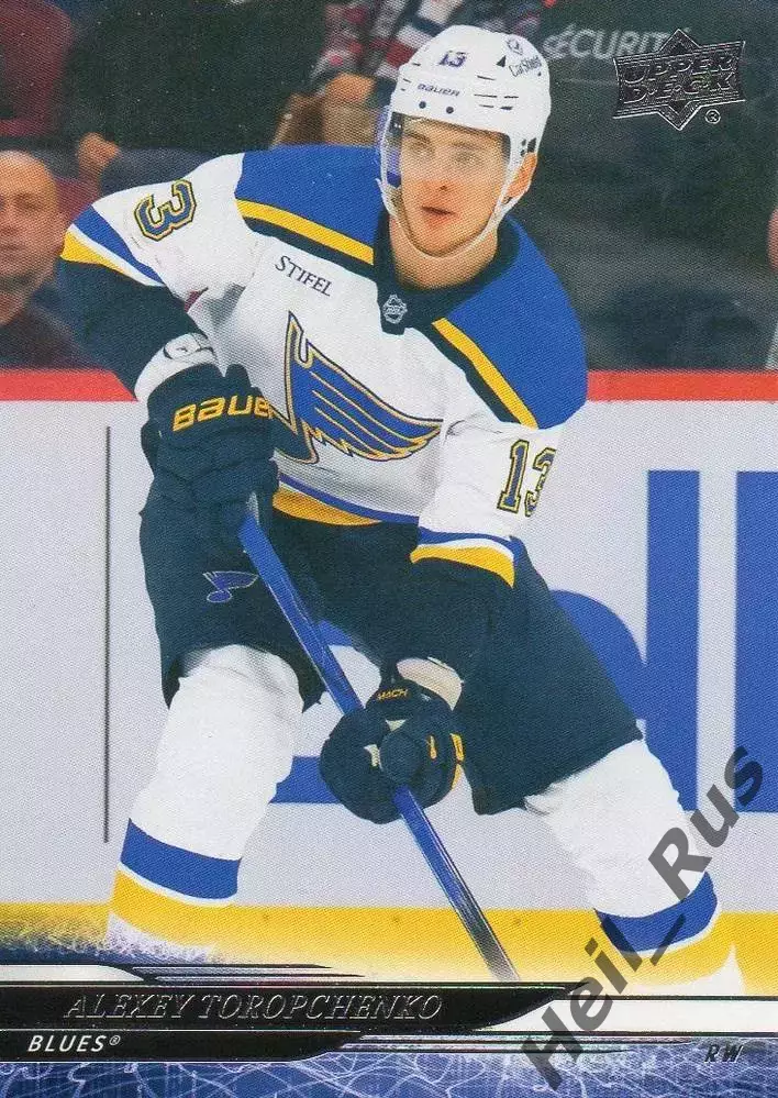 Карточка Алексей Торопченко Сент-Луис Блюз, Куньлунь, Динамо Москва НХЛ/NHL, КХЛ