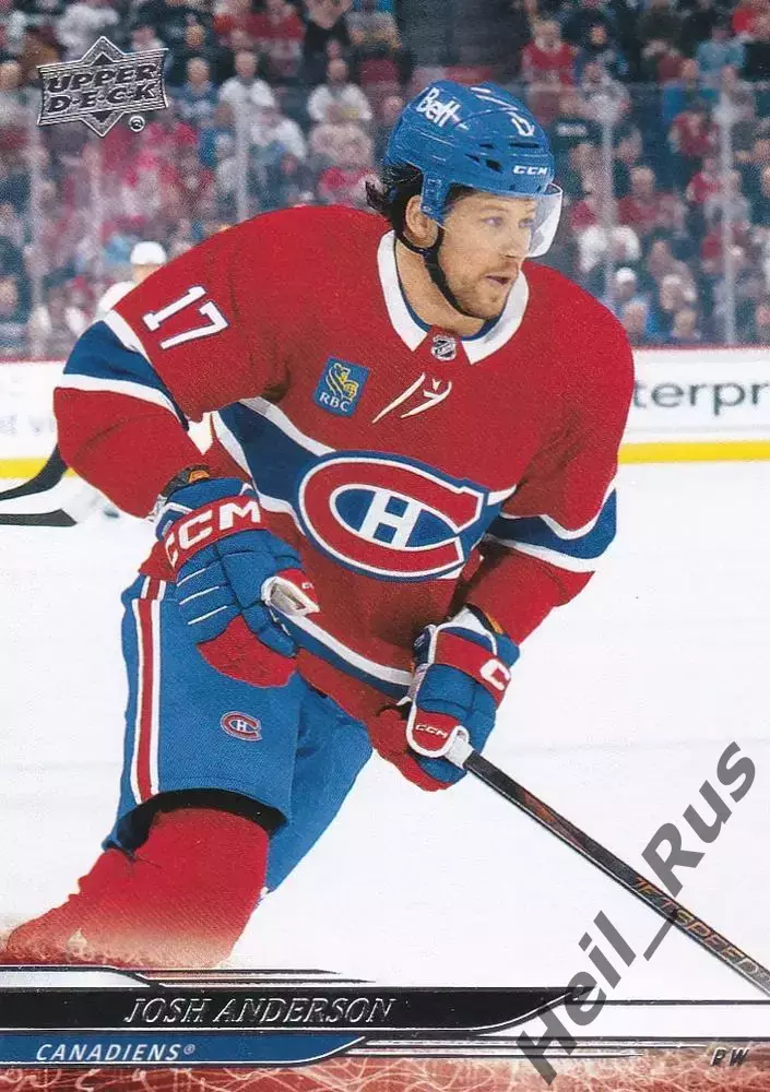 Хоккей Карточка Josh Anderson/Джош Андерсон Montreal Canadiens/Монреаль НХЛ/NHL